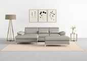 sit&more Ecksofa »Cabrio«, mit Sitztiefen- und Armteilverstellung sowie Federkern, 2 Nierenkissen