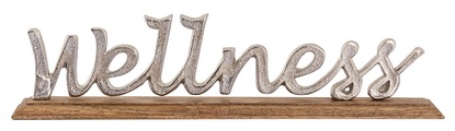 my home Deko-Schriftzug »Wellness«, (1 St.), aus Metall, auf Holz