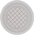 carpetfine Teppich »Boho 104«, rund, 4 mm Höhe, robustes Flachgewebe, Sisal Optik, In- und Outdoor geeignet, Wetterfest und UV-beständig für Balkon, Terrasse, Garten, Aussenbereich,Wohnzimmer, Schlafzimmer