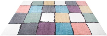 Carpet City Teppich »YOUNG919«, rechteckig, 11 mm Höhe, Bunter Kinderteppich mit Karo-Muster