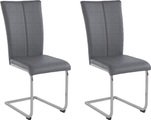 Home affaire Freischwinger »Nils«, (Set), 2 St., Strukturstoff, Stuhl belastbar bis 120 Kg, Gestell aus Metall im Chrom-Look oder schwarz