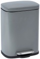 Wenko - Treteimer Leno Easy-Close Grau lackierter Stahl Absenkautomatik 5 Liter - Grau und Schwarz