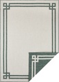 Bougari - Wendbarer In-& Outdoor Flachgewebe-Teppich Manito Twin Supreme - 80 x 150 cm; - Grün, Creme