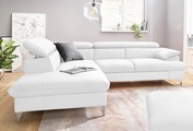 Cotta, COTTA Ecksofa »Caluso«, inklusive Kopfteilverstellung, wahlweise mit Bettfunktion