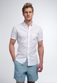 ETERNA KURZARM HEMD SLIM FIT UPCYCLING SHIRT OXFORD WEISS UNIFARBEN