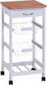 Zeller - Küchenrollwagen Bambus MDF - 36 x 36 x 76 cm