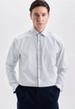 Business Hemd Regular Fit Langarm Karo Herren Blau 44