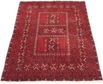 morgenland Wollteppich »Afghan Teppich handgeknüpft rot«, rechteckig, 7 mm Höhe