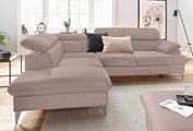 COTTA Ecksofa »Caluso«, inklusive Kopfteilverstellung, wahlweise mit Bettfunktion