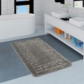 Paco Home Badematte »Riga 186«, Höhe 16 mm, rutschhemmend beschichtet, fussbodenheizungsgeeignet, Badteppich, Uni Farben, mit Bordüre, waschbar, rechteckig & rund erhältlich