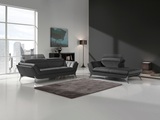 Egoitaliano, Egoitaliano Polstergarnitur »Sueli«, (Set), bestehend aus Sofa und Recamiere, Kopfteilverstellung, Bezug Leder
