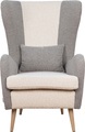 Guido Maria Kretschmer Home&Living Sessel »Salla Bezug Bouclé oder Struktur fein«, wahlweise mit oder ohne Hocker; grosser Sessel: Masse B/T/H: 78/94/118cm