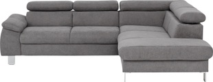 COTTA Ecksofa »Komaris«, inklusive Kopf- bzw. Rückenverstellung, wahlweise Bettfunktion, Bettkasten und RGB-LED-Beleuchtung