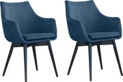 Home affaire Armlehnstuhl »New Queen«, (Set), 2 St., Samtvelours, Gestell Buche Massivholz schwarz lackiert, Easy Care-Stoff