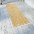 Paco Home Läufer »Poco 821«, rechteckig, 7 mm Höhe, Teppich-Läufer, Kurzflor, Rauten-Design, mit Fransen, In- und Outdoor geeignet, ideal in Diele & Flur