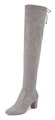 LASCANA Overkneestiefel, aus weichem Stretchmaterial und bequemem Blockabsatz VEGAN