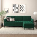 Dorel Home Ecksofa »Presley«, Ecksofa mit Bett-Funktion und Stauraum, verstellbare Rückenlehne