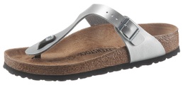 Zehentrenner-Pantolette Gizeh Birkenstock silber Größe: 38