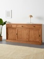 Home affaire Sideboard »Schröder«, mit 3 Schiebetüren und 3 Schubkasten, aus massivem Kiefernholz