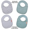 WOERNER, WÖRNER SÜDFROTTIER Druckknopflatz Sterne eisblau 2er Set 22 x 29 cm