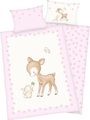Herding Bettwäsche Flanell Tierfreunde 100 x 135 cm - rosa/pink