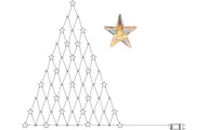 LED-Lichtervorhang Star 55-flammig