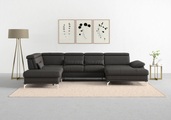sit&more Wohnlandschaft »Cabrio«, Sitztiefenverstellung und Federkern, jeweils inklusive 3 Nierenkissen