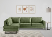 Places of Style Ecksofa »Pinto«, mit Keder und Metallfüssen