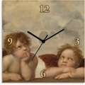 Artland Wanduhr »Detail aus Die Sixtinische Madonna.«, lautlos, ohne Tickgeräusche, nicht tickend, geräuschlos - wählbar: Funkuhr o. Quarzuhr, moderne Uhr für Wohnzimmer, Küche etc. - Stil: modern