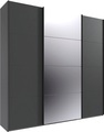 Wimex Kleiderschrank »Mugano, Made in Germany, Lieferung bis in Deine Etage und Stellort«, (wähle Deine Ausstattung: Basic oder Premium!), 3 Schwebetüren, grosse Grössen, mit oder ohne Spiegel, Metallgriffe