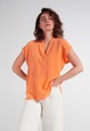 Eterna, KURZARM BLUSE 1863 BY ETERNA - PREMIUM SEIDE PFIRSICH UNIFARBEN