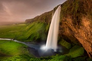 Papermoon Fototapete »Photo-Art NICOLAS SCHUMACHER, SELJALANDSFOSS«, Vliestapete, hochwertiger Digitaldruck, inklusive Kleister