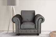 Home affaire Sessel »MENDITTE bis 130kg belastbar B/T/H: 117/93/90 cm«, Knopfheftung an Armlehnen und vorderer Leiste, hohe Qualiität