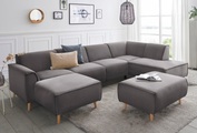 andas Wohnlandschaft »Janek«, mit Federkern und Keder in scandinavischem Design