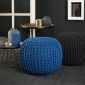 Obsession Sitzkissen »My Cool Pouf«, (1 St.), Sitzhocker, rund, Strickoptik, ideal im Wohnzimmer & Schlafzimmer