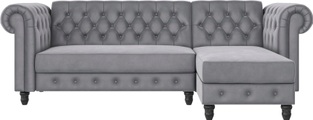 Dorel Home Ecksofa »Felix«, mit Bett-Funktion, Recamiere beidseitig montierbar, Sitzhöhe 46 cm