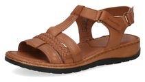 Caprice Sandalette für Damen aus softweichem Nappaleder braun, 42
