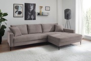 Trends by HG Ecksofa »SUMMER L-Form«, in Cord-Stoff mit Metallfuss, wahlweise mit Kopfstützen