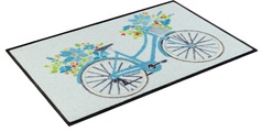 wash+dry by Kleen-Tex, wash+dry by Kleen-Tex Fussmatte »Daisy Daisy«, rechteckig, 7 mm Höhe, Schmutzfangmatte, Motiv Fahrrad, In- und Outdoor geeignet, waschbar