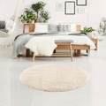 Carpet City Hochflor-Teppich »Pulpy 100«, rund, 30 mm Höhe, Wohnzimmer