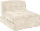 INOSIGN Sessel »Missy«, Loungesessel aus weichem Cord, in 2 Grössen, mit Schlaffunktion und Pouf-Funktion.