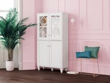 Leonique Highboard »Jessica«, mit Spiegelfront und schön ausgefrästen Profilen