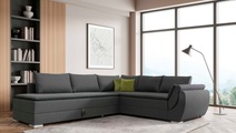 INOSIGN Ecksofa »Göteborg«, mit Boxspring-Bettfunktion und Bettkasten, Dauerschlaffunktion inkl. Topper
