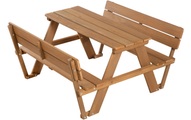 Roba, roba Kindersitzgruppe Picknick for 4 Outdoor Deluxe mit Rückenlehnen - weiß