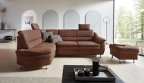 Places of Style Ecksofa »Cardoso«, Federkern, wahlweise mit Bett, Schubkasten