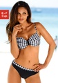 LASCANA Bügel-Bikini im schwarz-weissen Karodruck