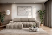 INOSIGN Ecksofa »AZITA klein optionale Schlafsofa mit Bettkasten, B/T/H: 270/166,5/84cm«, L-Form mit Wellenunterfederung, Bubble-Optik