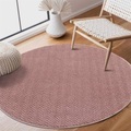 Carpet City Teppich »Fancy«, rund, 12 mm Höhe, Kurzflor, Einfarbig, 3D-Optik, Wohnzimmer