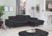 COTTA Ecksofa »Komaris«, mit Kopf- bzw. Rückenverstellung, wahlweise mit Bettfunktion, Bettkasten und RGB-LED-Beleuchtung