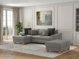 sit&more Ecksofa »Durness«, mit Federkern und hochwertigen Massivholzfüssen, wahlweise mit Kopfteilverstellung, Bettfunktion und Bettkasten oder mit Bettfunktion und Bettkasten